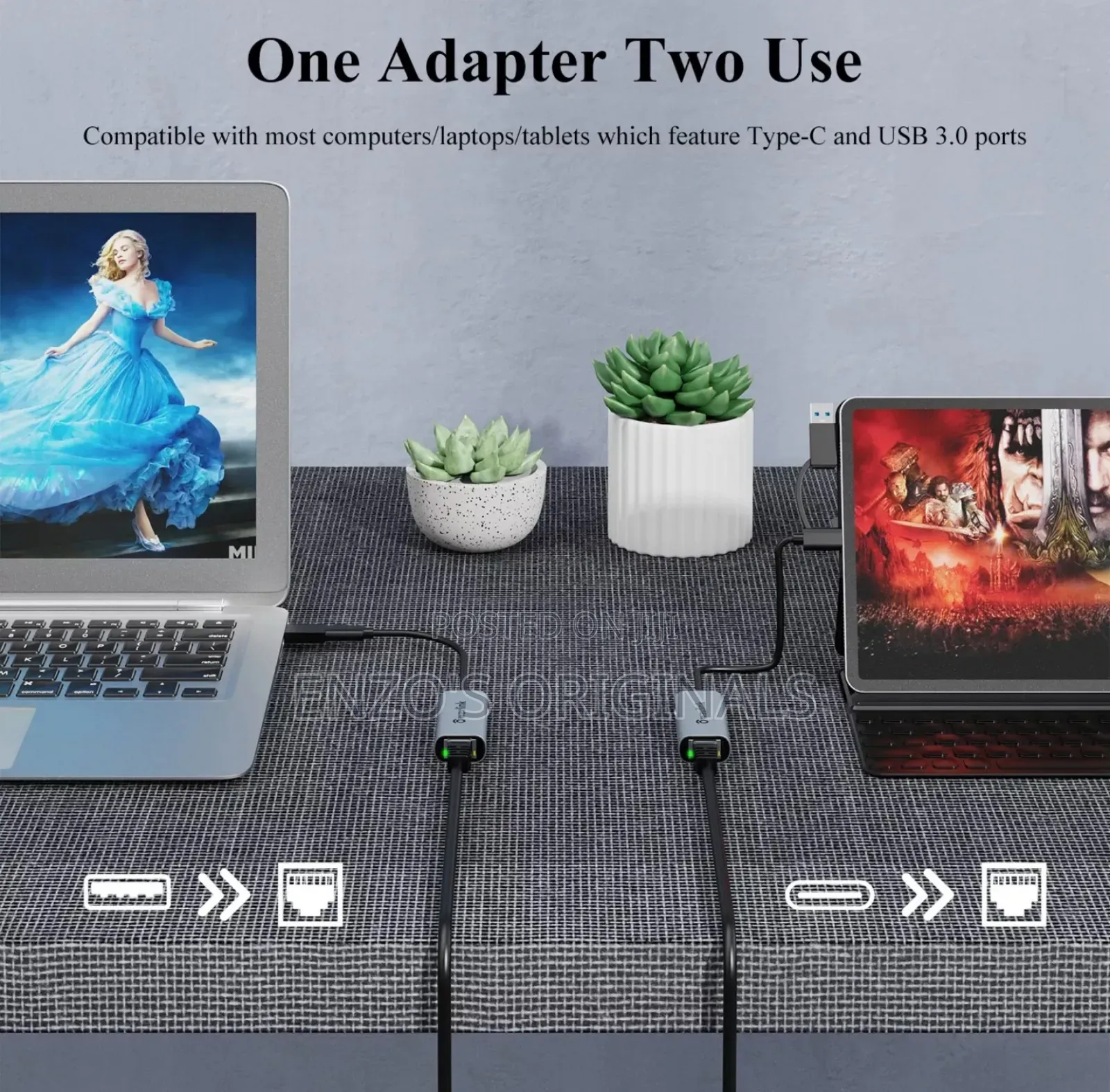 Usb-c To 2.5g Gigabit Ethernet Adapter Rj45 Lan Network Port