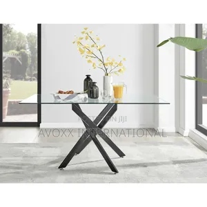 Furniturebox Leonardo Black Dining Table Legs (U1)