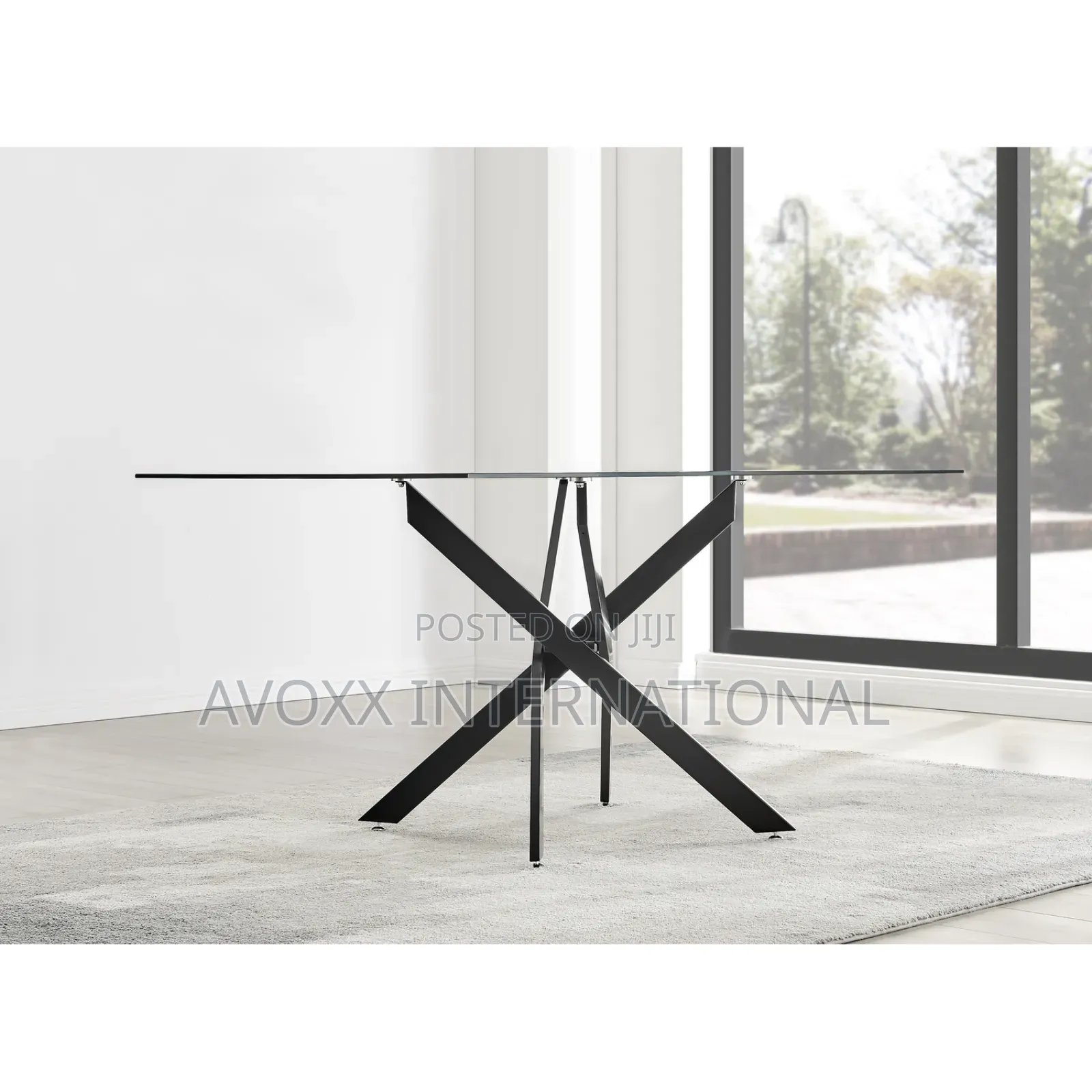 Furniturebox Leonardo Black Dining Table Legs (U1)