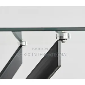 Furniturebox Leonardo Black Dining Table Legs (U1)