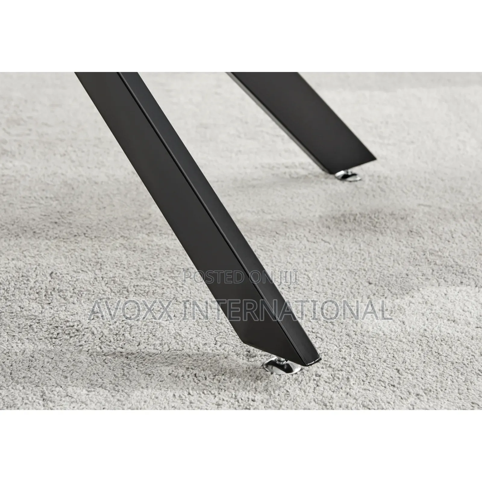Furniturebox Leonardo Black Dining Table Legs (U1)