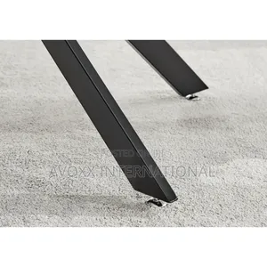 Furniturebox Leonardo Black Dining Table Legs (U1)