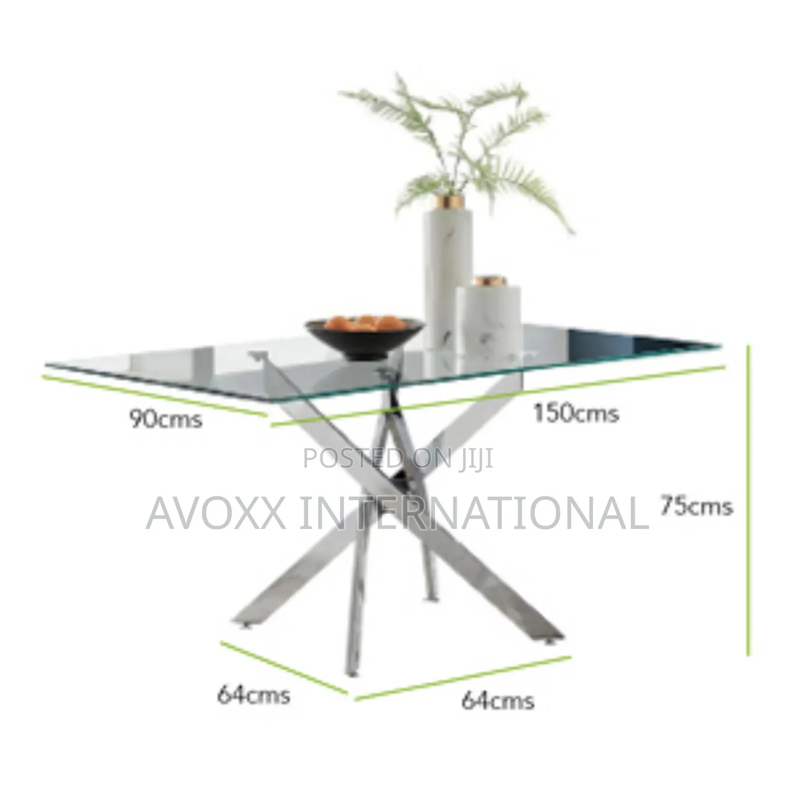Furniturebox Leonardo Black Dining Table Legs (U1)