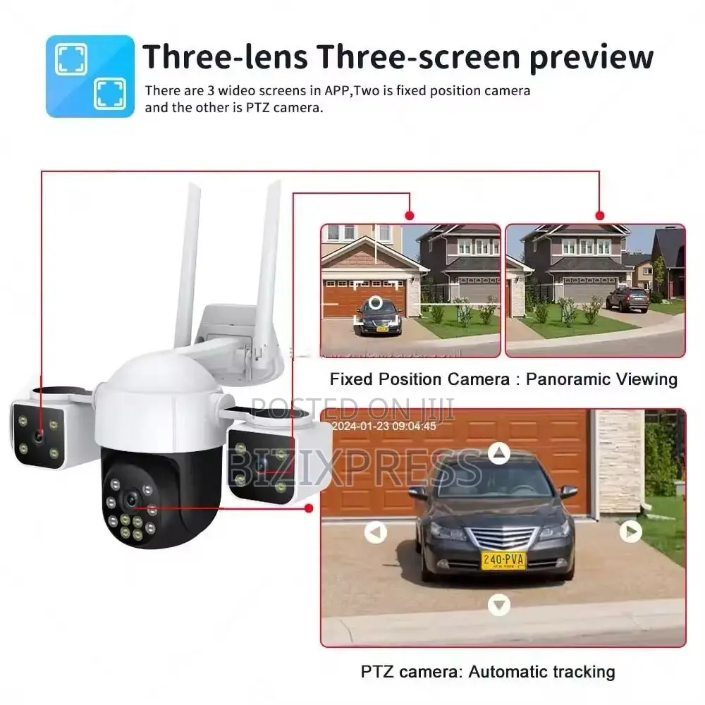 3 Lens Security Camera