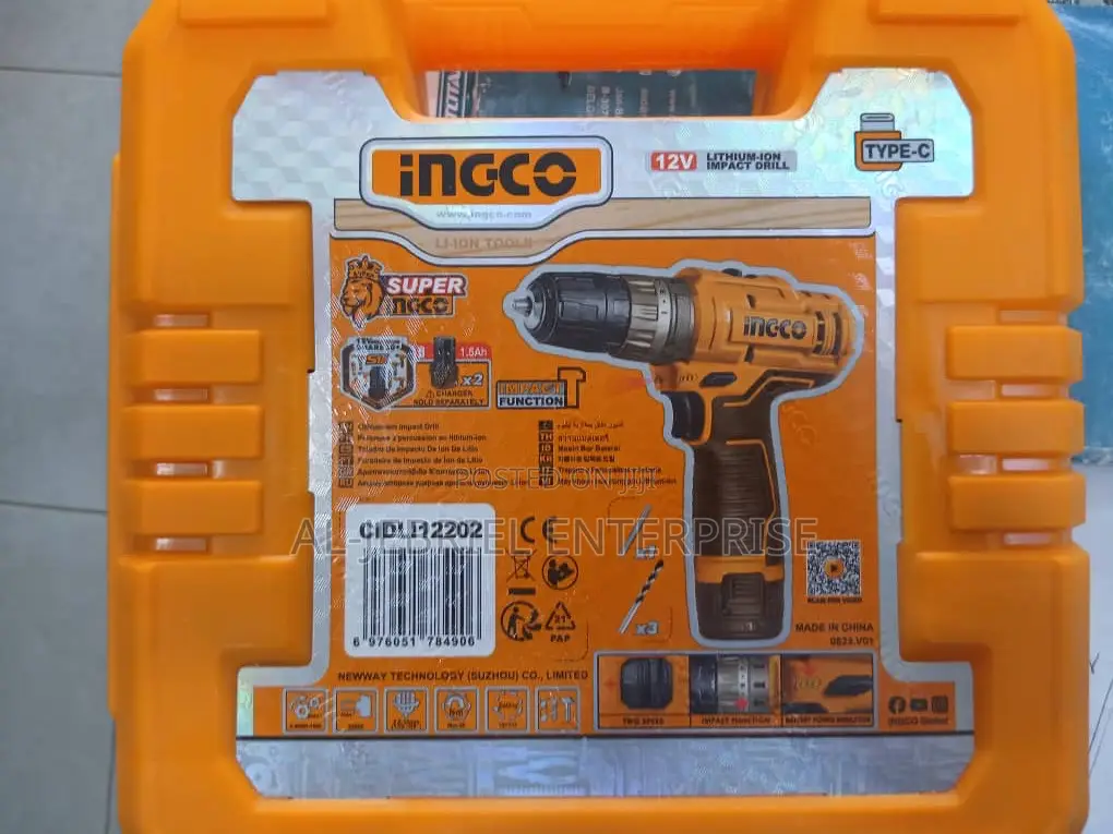 Ingco Cordless Impact Drill 12v