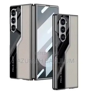 Galaxy Z Fold 6 Electroplated Plain Leather Case