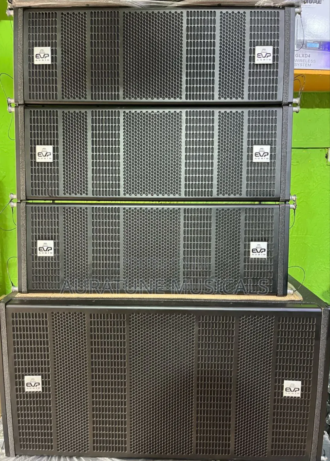 Evp 8pieces of Line Array Speakers With a Pair of Bass Rac