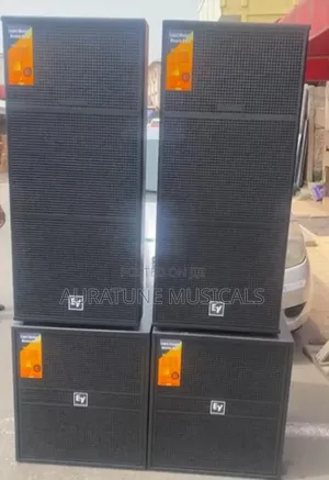 Full Range and Single Bass Speakers With Amplifier Rack Set