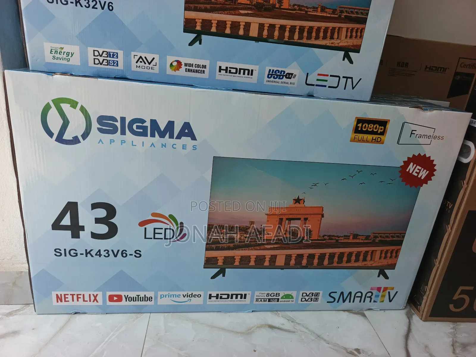 Sigma 43′′ Android Smart Frameless Led Tv| Youtube, Netflix