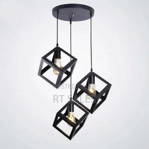 3 in 1 E27 Black Pendant Light.