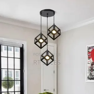 3 in 1 E27 Black Pendant Light.
