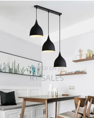 Black Long Base Dining Pendant Light