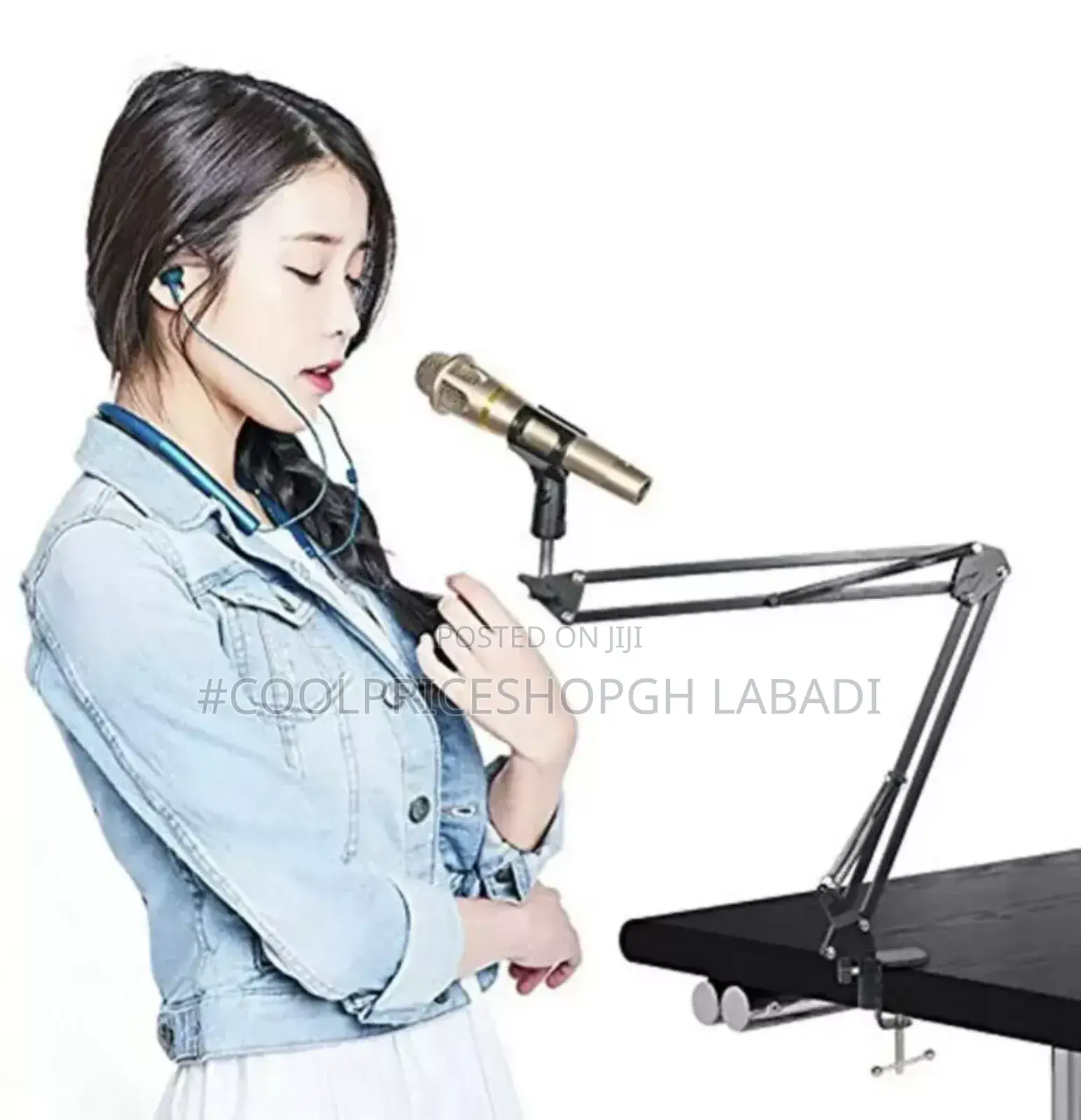 Adjustable Flexible Long Arm Microphone Holder Tripod Stand