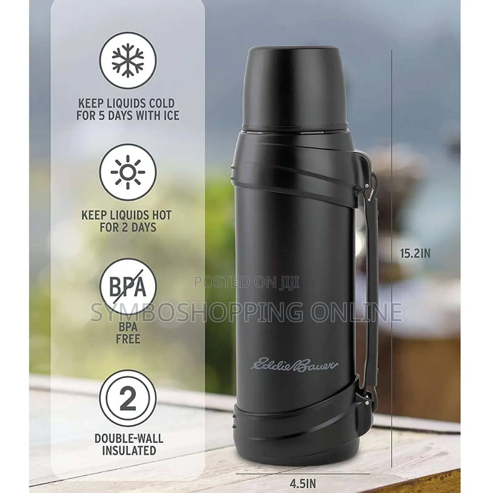 Eddie Bauer Vacuum Insulated Stainless Steel Bottle 1.2l
