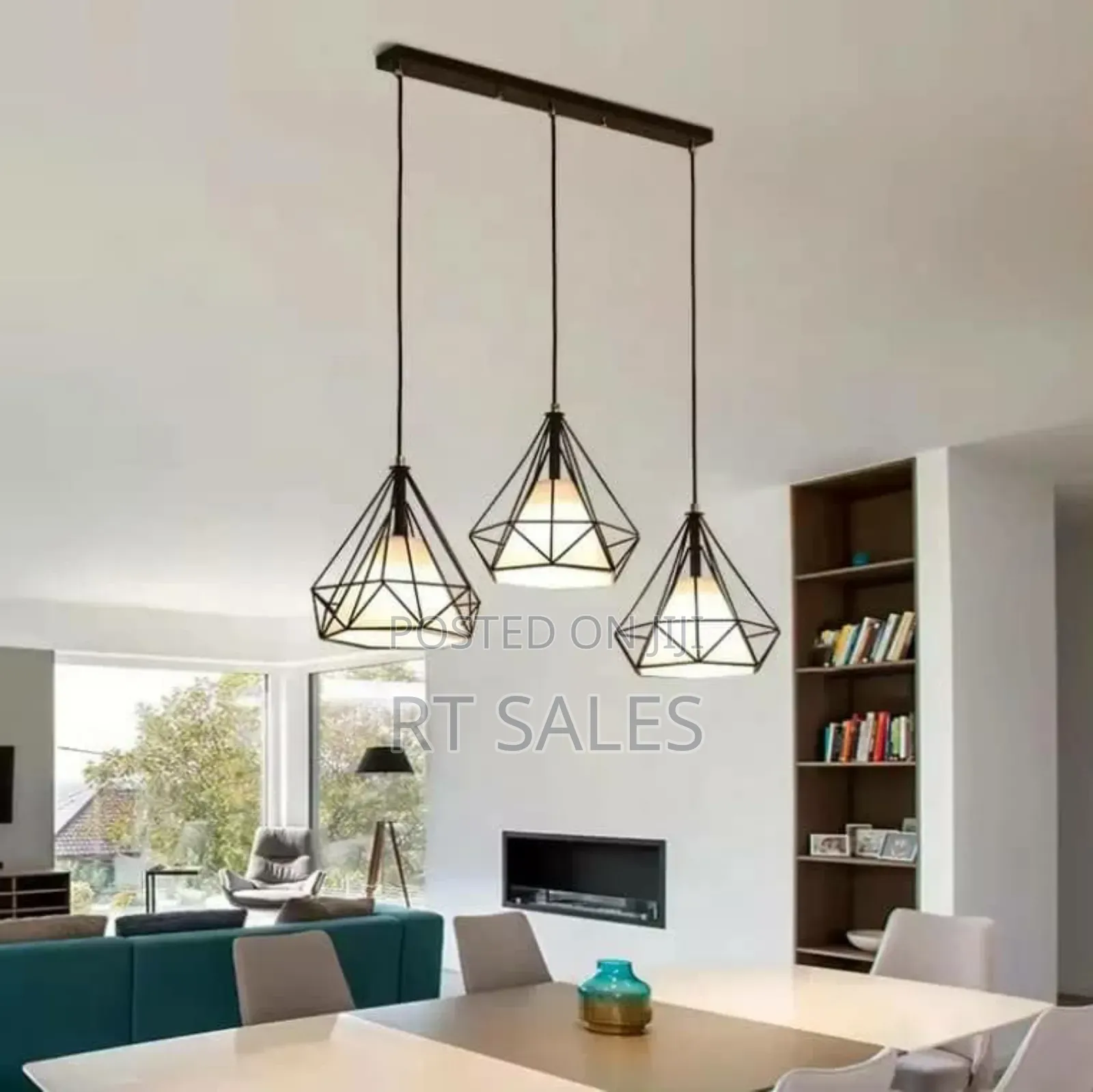 Long and Round Base Pendant Light.