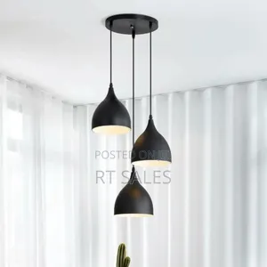 Black Round and Long Base Ceiling Pendant Light.