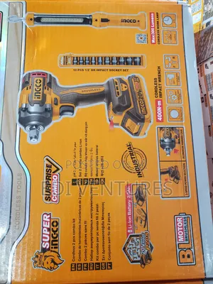 Ingco Cordless Impact Wrench Work Lamp (2 Pieces Combo Kit