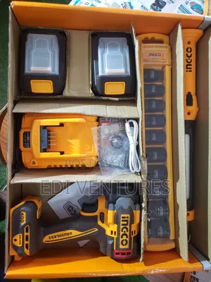 Ingco Cordless Impact Wrench Work Lamp (2 Pieces Combo Kit