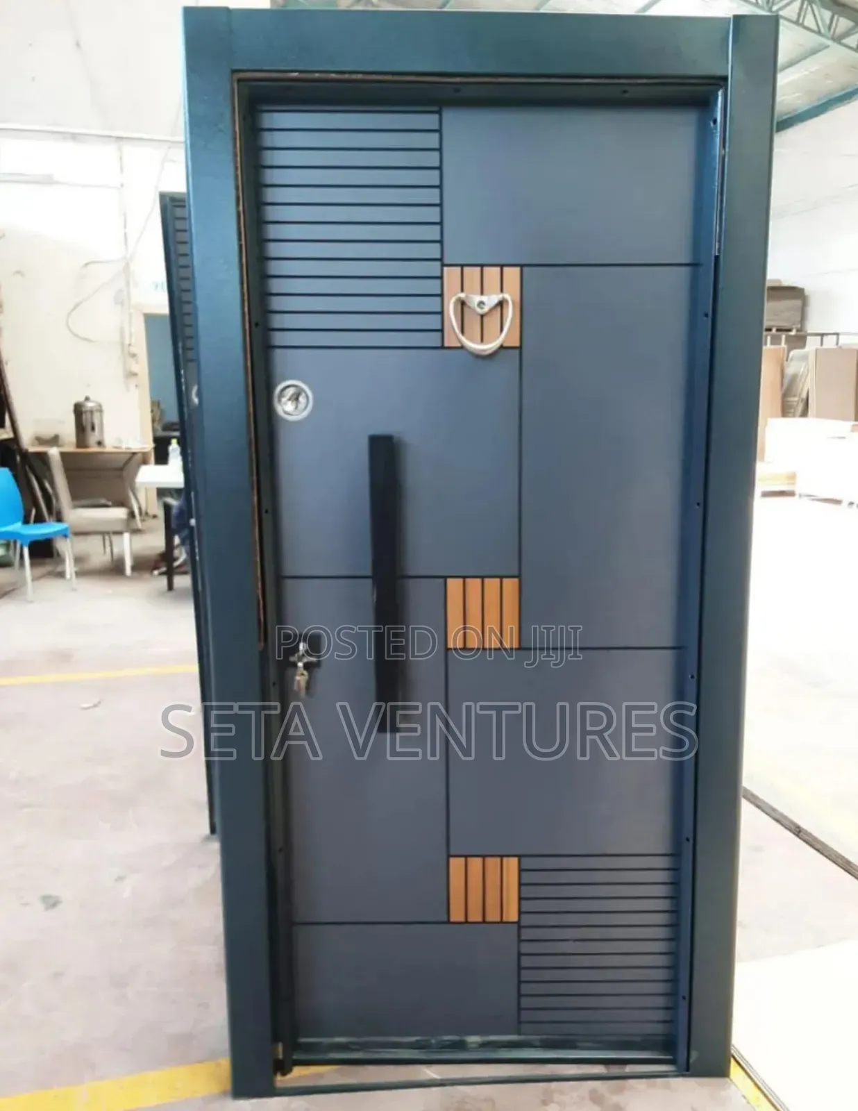 Gray Crafted Heavy One and Half Door
