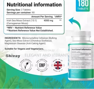 Sea Moss Extract 4000mg Per Serving | 180 Tab 90 Day Supply