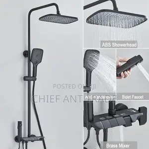 4 Flow Hot and Cold Shower. Piano Shower C-400 Black
