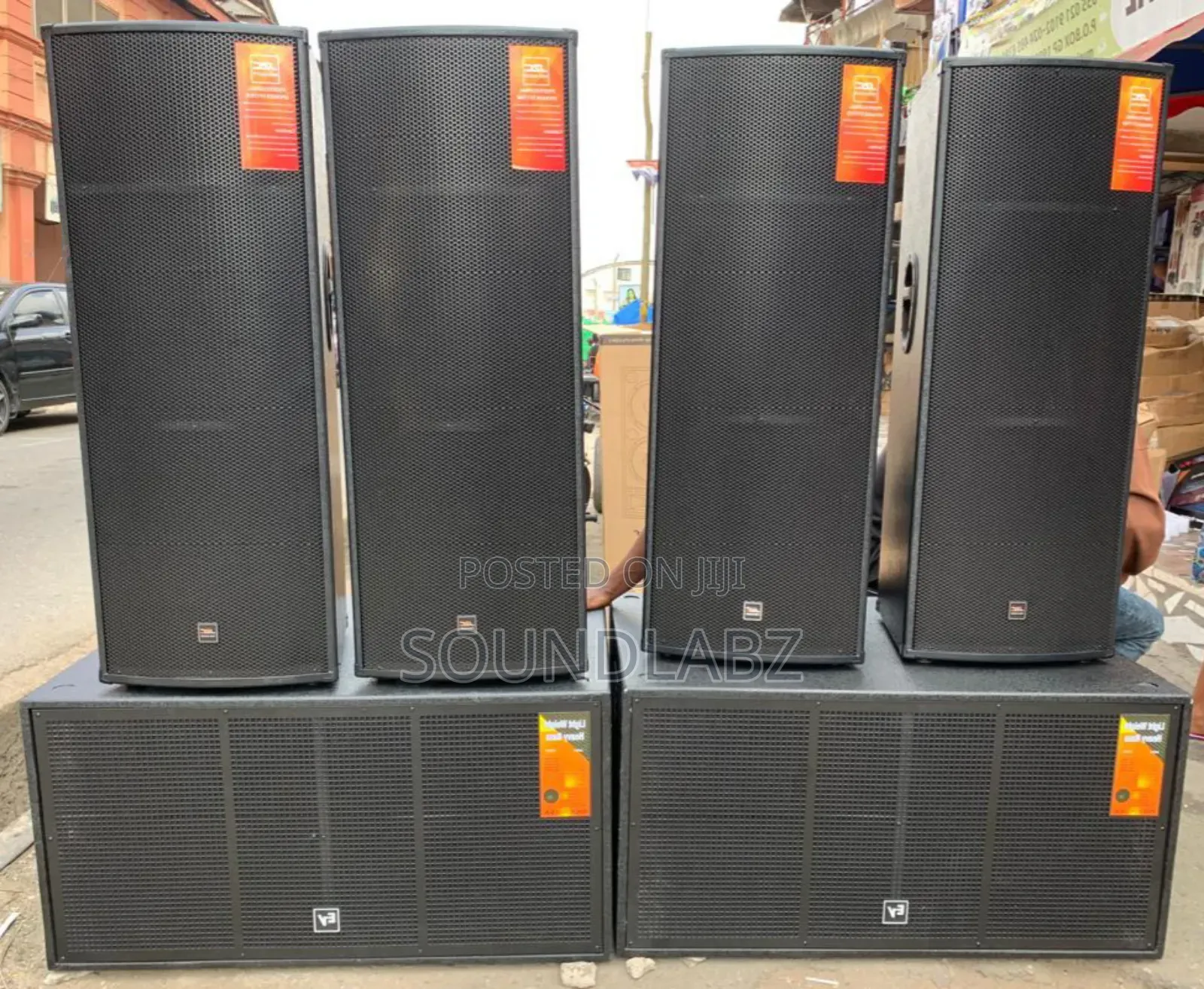 Jac Full Range Ev Double Bass Speakers Setup