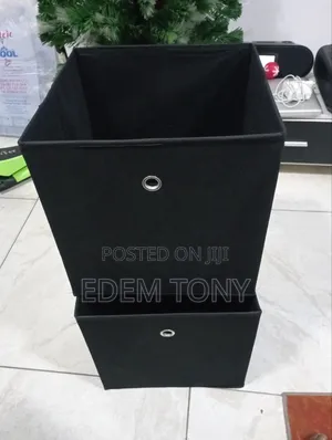 4pcs No Lid Fabric Foldable Storage Boxes