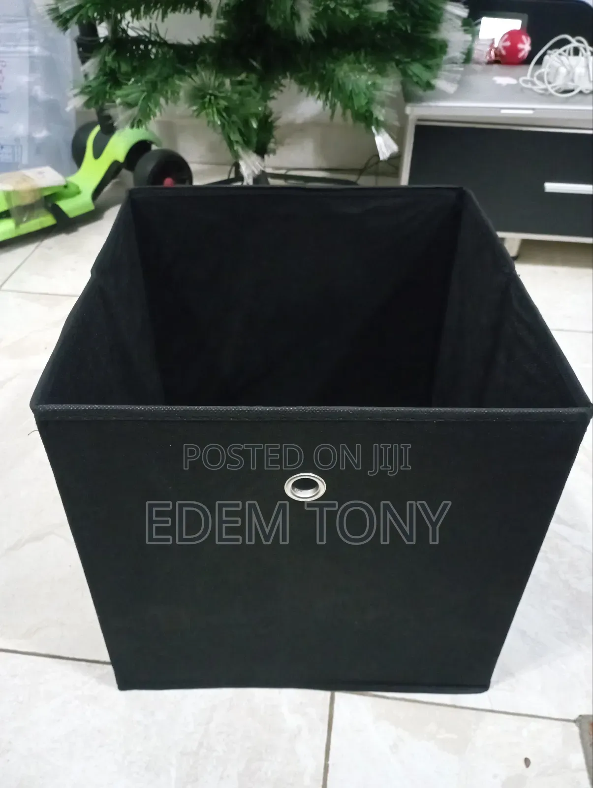 4pcs No Lid Fabric Foldable Storage Boxes