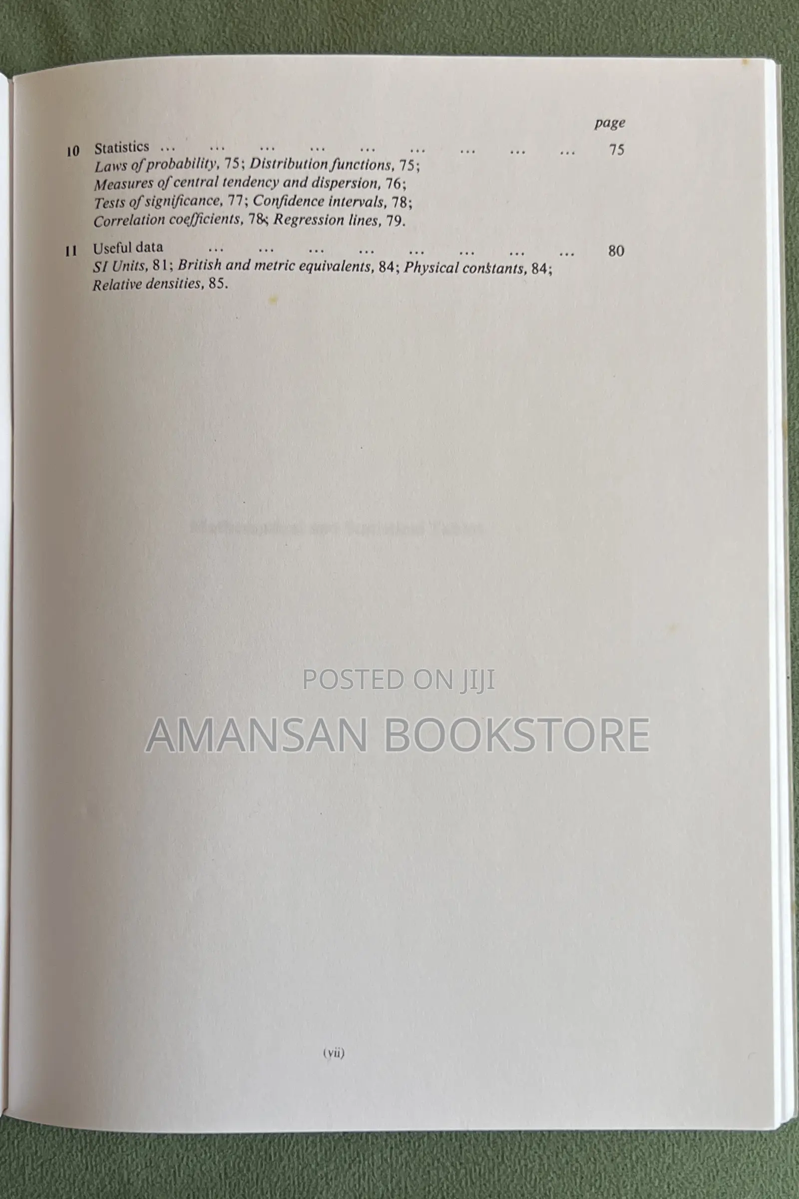 Mathematical Statistical Tables Formulae Ofosu Et Al