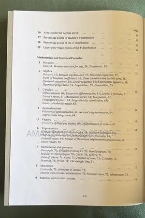 Mathematical Statistical Tables Formulae Ofosu Et Al
