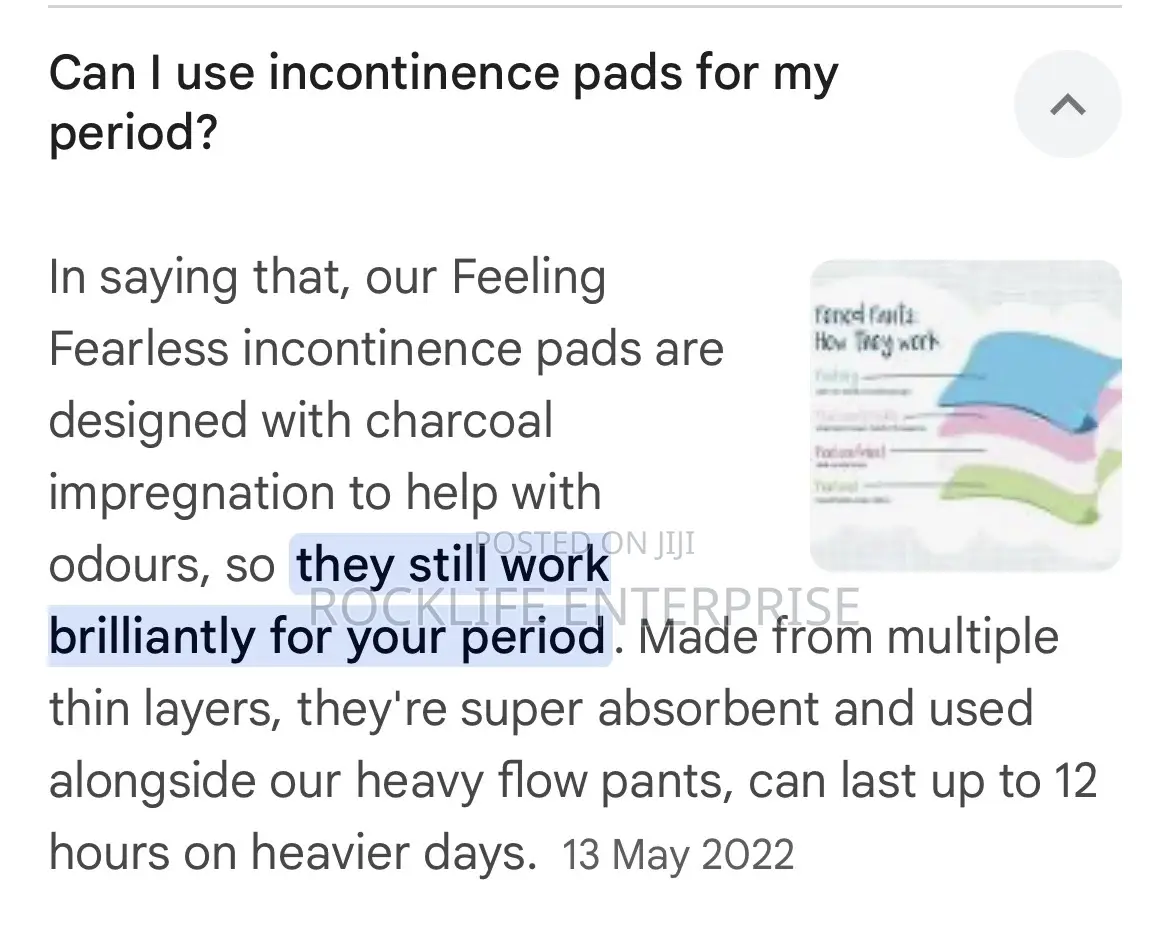 Incontinence Pads( Adult Diapers)