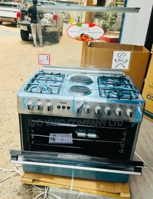4 Auto Ignition Gas 2 Electric Volcano Oven and Grill Cooker