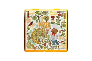 Pizza Boxes 14" Freshly-Baked Design (50pcs)