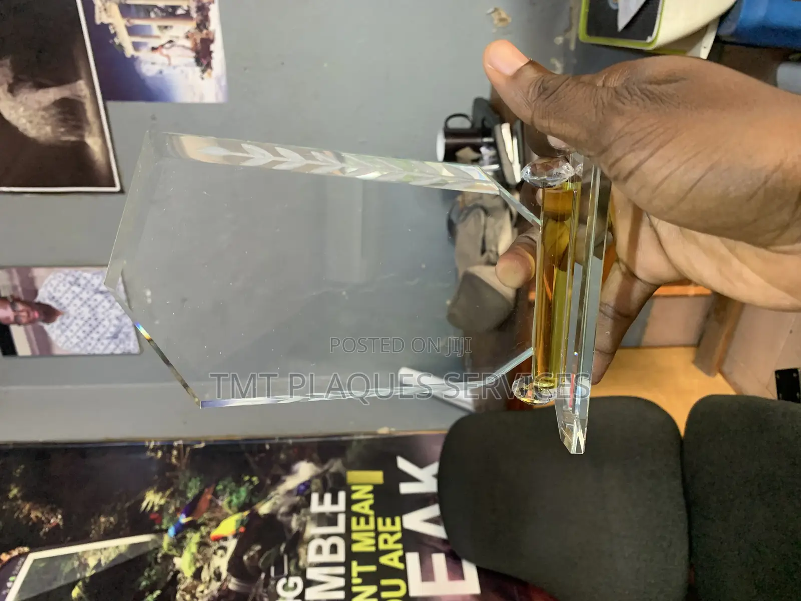 Crystal Glass Base Award Plaque