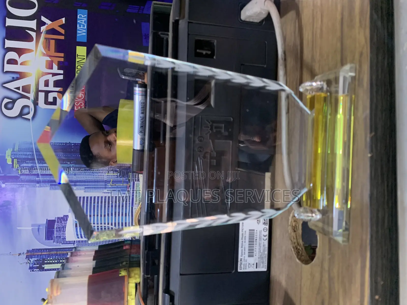 Crystal Glass Base Award Plaque