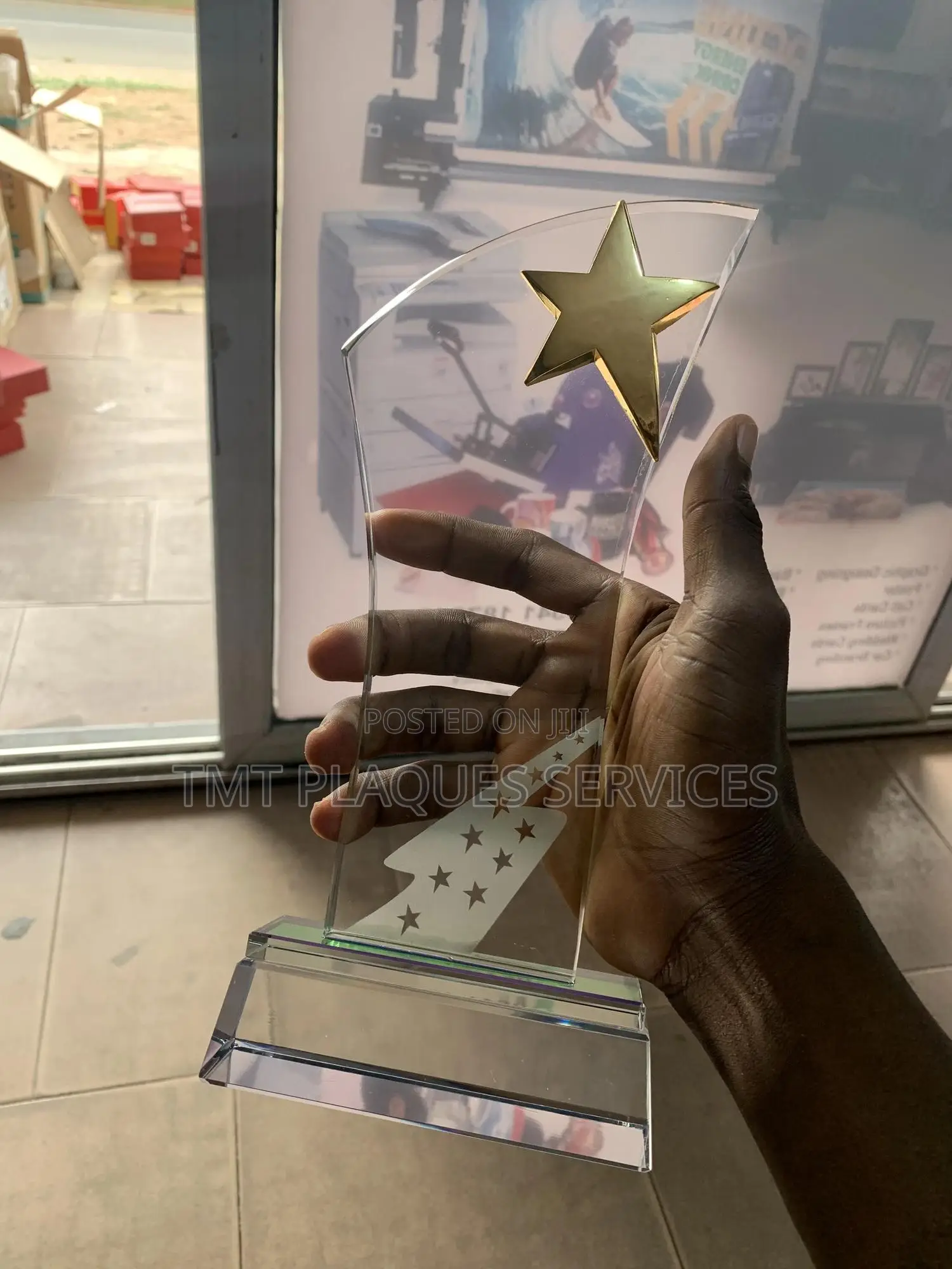 Crystal Gold Award Plaque