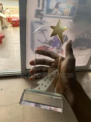 Crystal Gold Award Plaque
