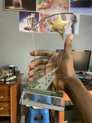 Crystal Gold Award Plaque