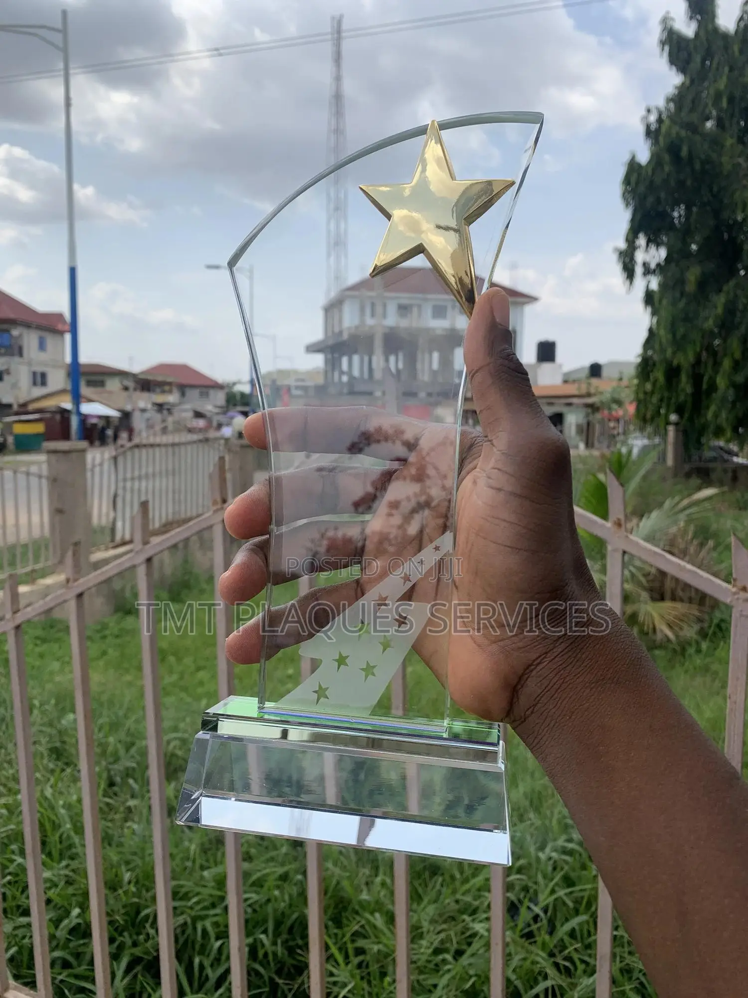 Crystal Gold Award Plaque