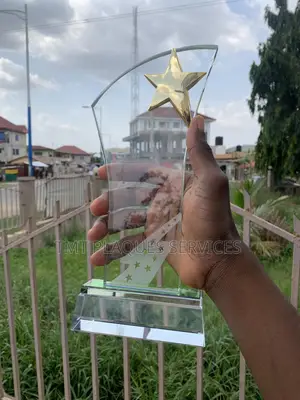 Crystal Gold Award Plaque