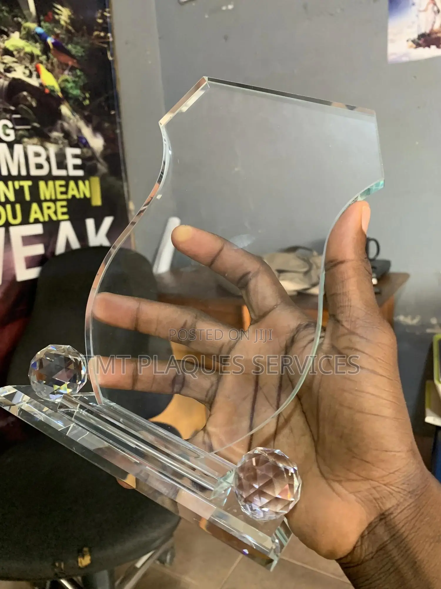 Rounded Shape Crystal Award Plaque