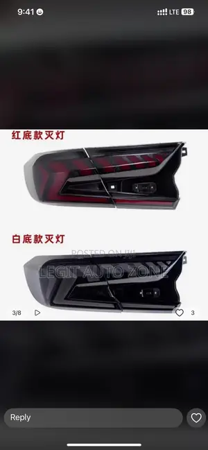 Honda Accord 2018,2019,2020,2021 Spec Taillights