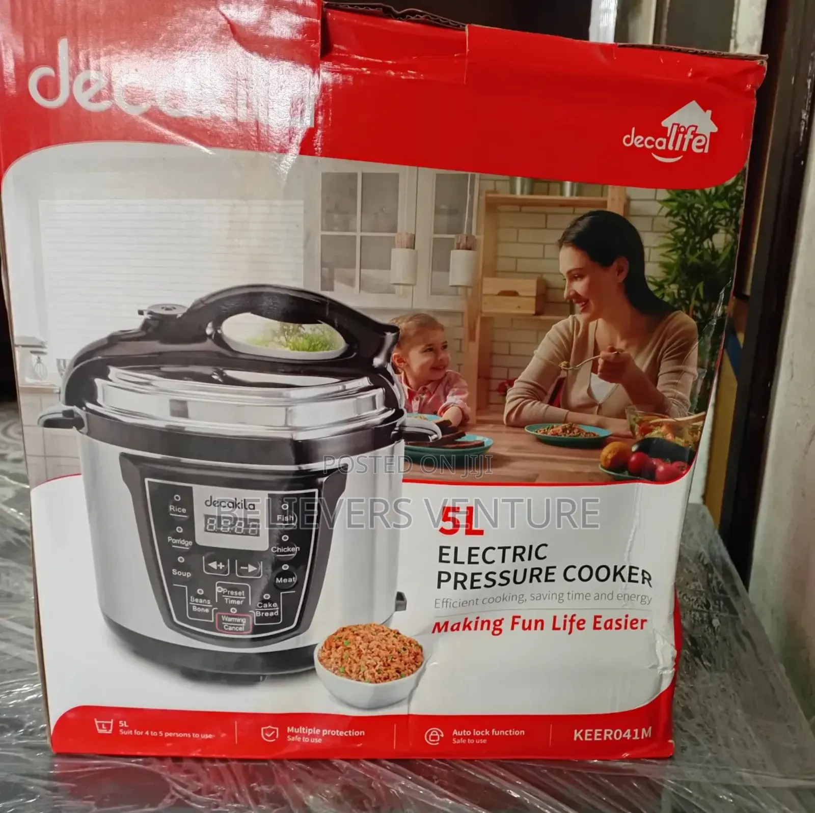 Easy Use Electric Pressure Cooker Decakila 5l Decakila