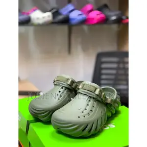 Crocs Slides Black and Amry Green