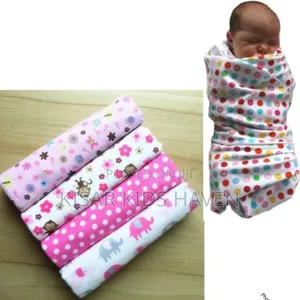 Coloured Cot Sheets for Wrapping Baby ( 6 Pieces) Blue,Pink