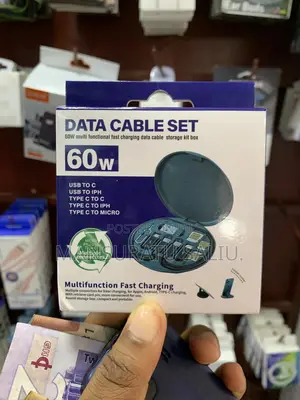 60w Multi Functional Fast Charging Data Cable Storage Kit