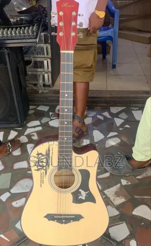 Maria Brown and Yellow 38-Inch Beginner Acoustic Guitar