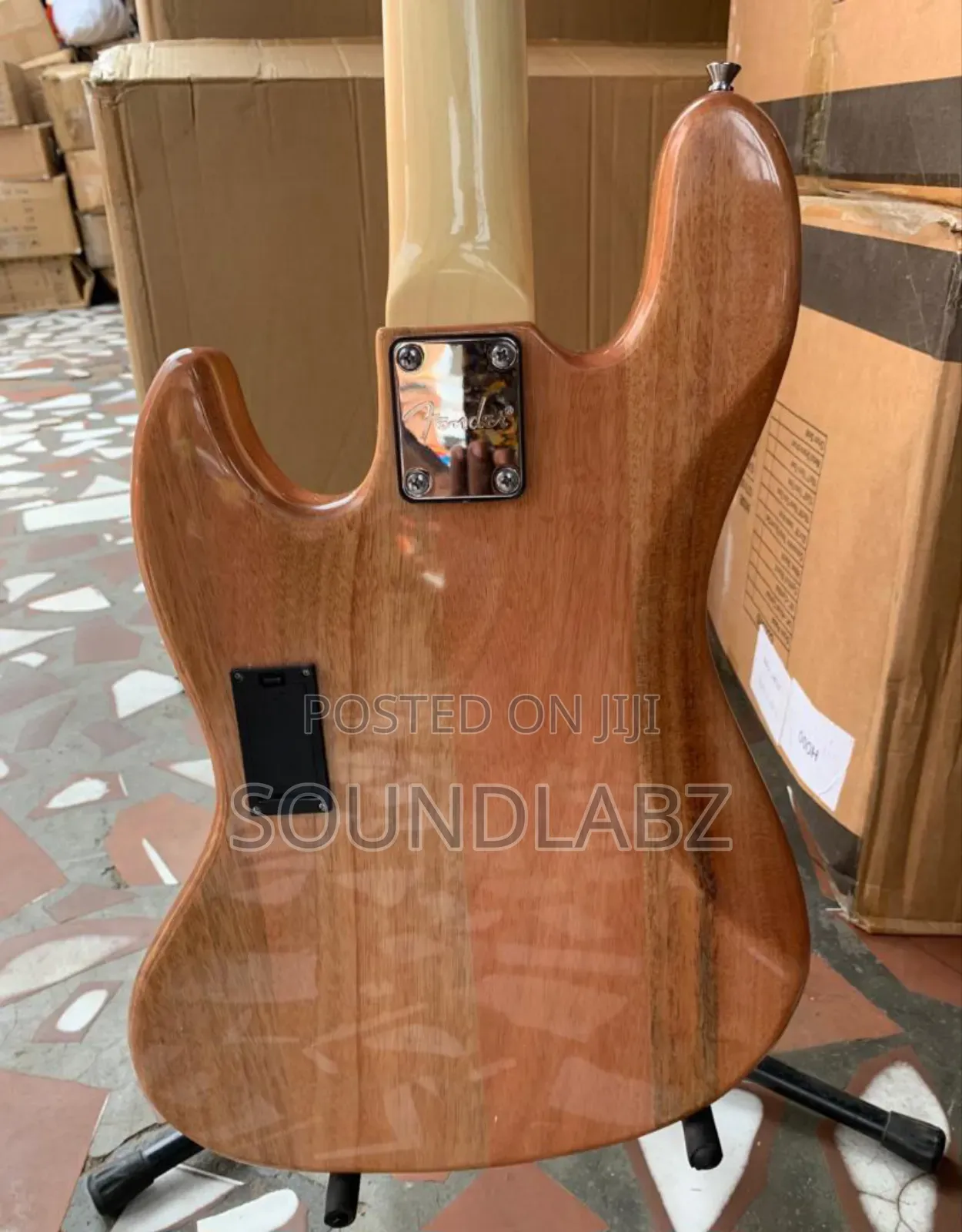 Brown Coloured Active Fender Bass Guitar