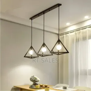 Long and Short Base Triangle Pendant Light.