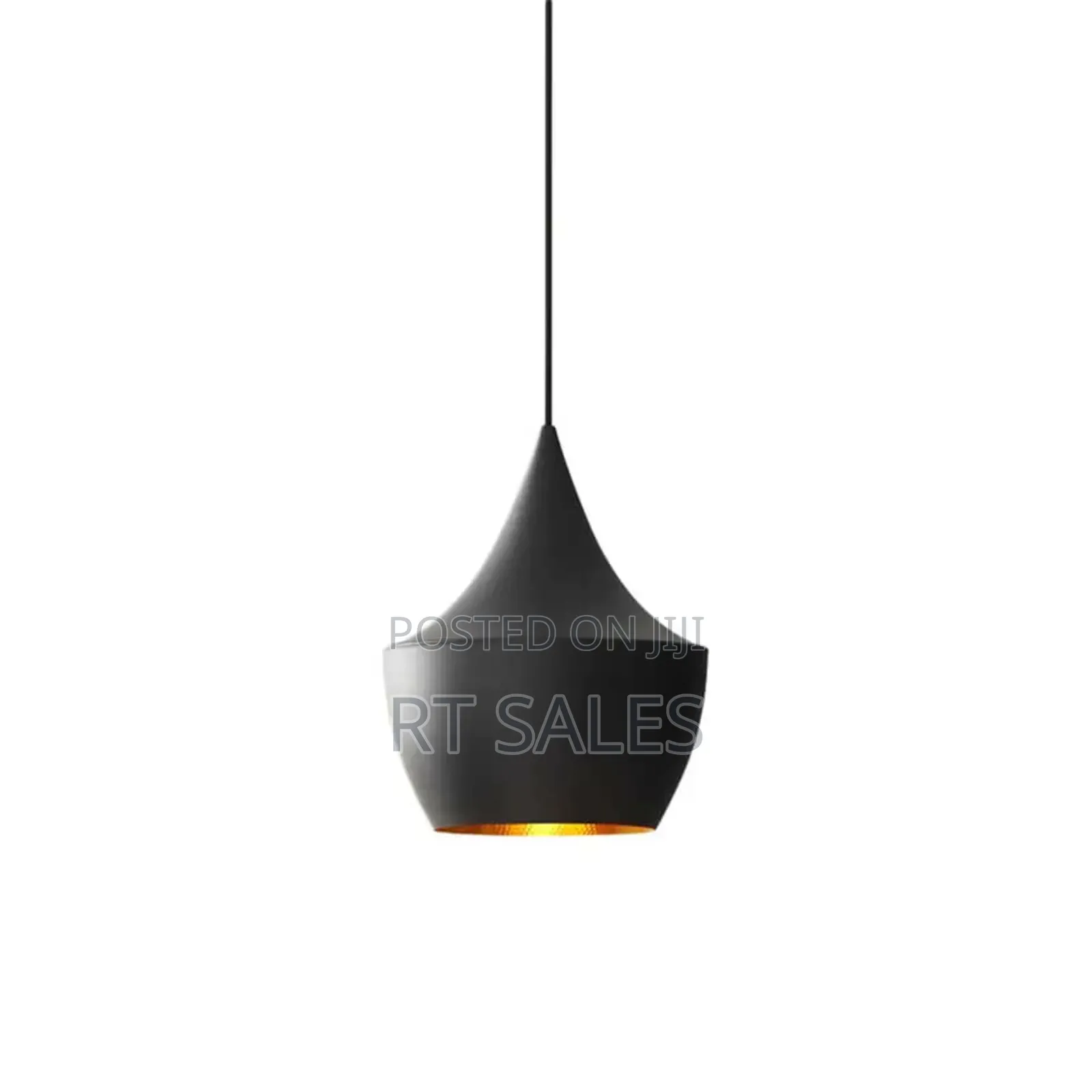 Single Black Pendant Light.